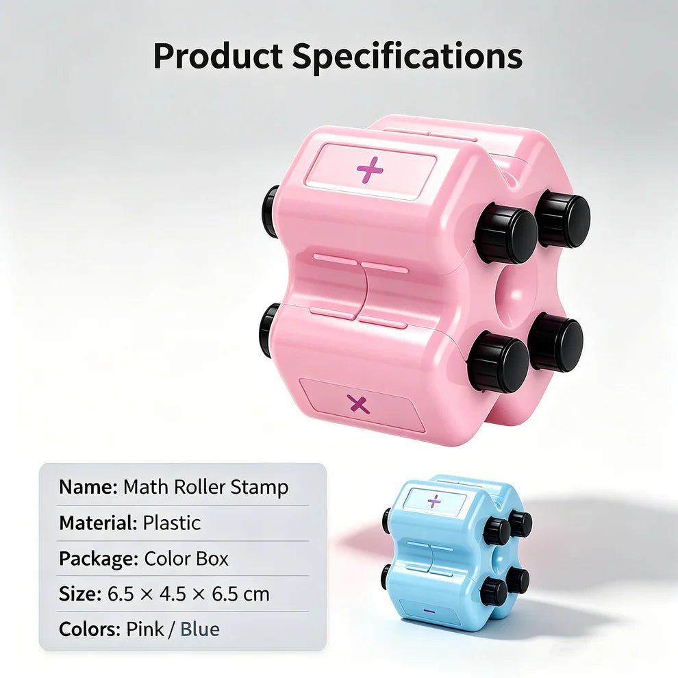 4-In-1 Math Practice Roller Stamp Buy 1 Get 1 Free
