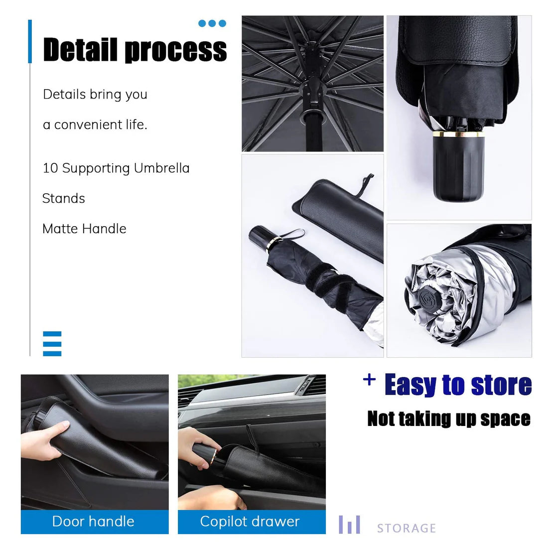 Foldable Car Windshield Sun Shade Umbrella