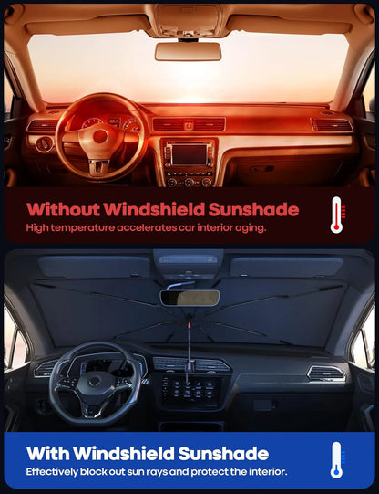 Foldable Car Windshield Sun Shade Umbrella